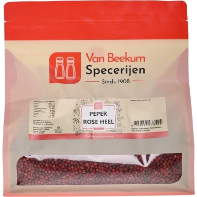 Afbeelding van Van Beekum Specerijen Peper Rose Heel 720 gram (hersluitbare stazak)