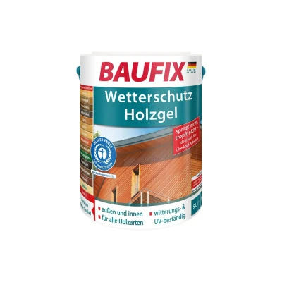 Afbeelding van BAUFIX Weerbeschermende houtgel 5 liter (Donkergrijs)