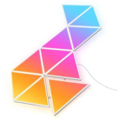 Afbeelding van Govee Glide Triangle Led lichtpanelen, Smart RGBIC wandlamp voor binnen, lichtpaneel, wifi, dimbaar, doe het zelf, muzieksync, app bediening, werkt met Alexa en Google Assistant, gamingn 10stuks