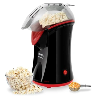 Afbeelding van Cecotec Elektrische Popcornmachine Fun&amp;Taste P&#039;Corn. Popcornmaker, 1200 W, Convectie, Popcorn klaar in 2 minuten, Inclusief doseerlepel, Gemakkelijk schoon te maken, Oververhittingsbeveiliging