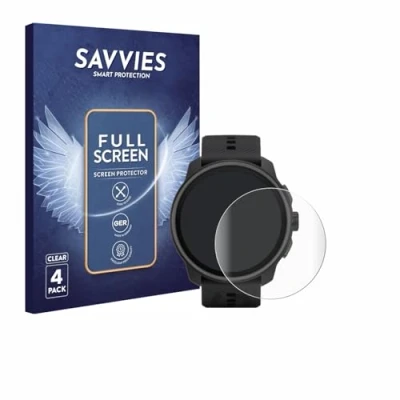 Afbeelding van Savvies Screenprotector voor Suunto Race S Folie Beschermfolie transparant volledig dekking (4 Stuks)