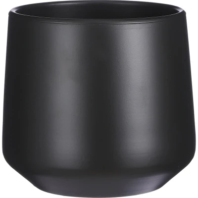 Afbeelding van Mica Decorations Bloempot antraciet grijs keramiek 28 x 26 cm