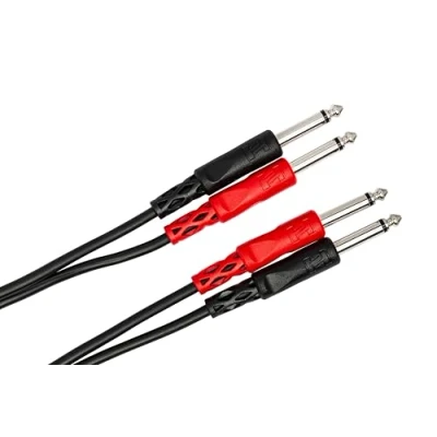 Afbeelding van Hosa CPP201 Dual Kabel (6,3 mm TS beide zijden 1 m)