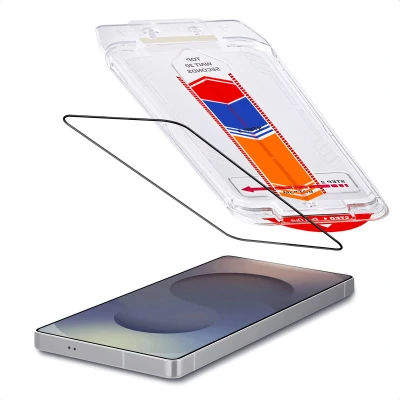 Afbeelding van Accezz Screen protector Geschikt voor Samsung Galaxy S25 Ultra glas screenprotector met anti dust applicator