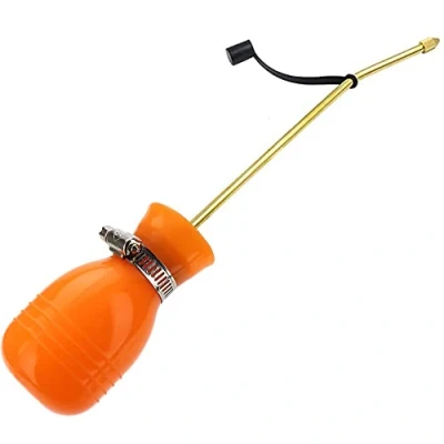 Afbeelding van SI FANG Poederstofapparaat, diatomeeënaarde lamp met langere koperen buis, ongediertebestrijding sproeier tuin puffer stofdoek termiet kakkerlak wesp bedwantsen killer poeder dispenser (oranje)