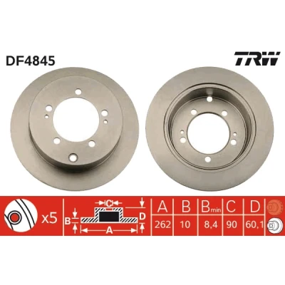 Afbeelding van Trw Remschijf DF4845