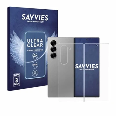 Afbeelding van Savvies (6 Stuks) Schermbeschermer voor Samsung Galaxy Z Fold6 5G (Voor+Achter) Screen Protector Ultra Transparant