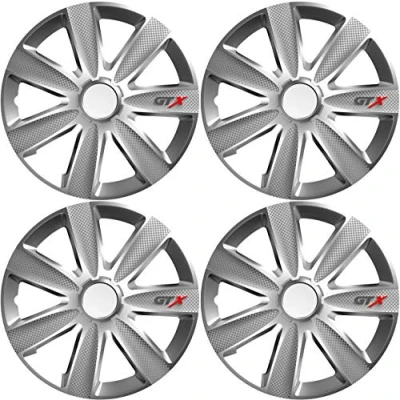 Afbeelding van Sakura GTXCARBON14 Universele velgen, GTX Carbon, 14 inch, 4 stuks