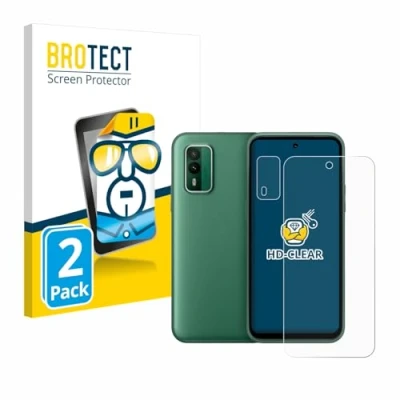 Afbeelding van BROTECT (2 Stuks) Schermbeschermer voor Nokia XR21 (Voor+Camera) Screen Protector Transparant