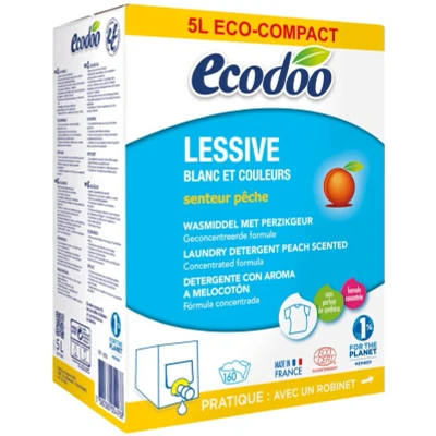 Afbeelding van Ecodoo Wasmiddel perzik bag in box 5 liter