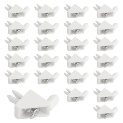 Afbeelding van Bodemdragers 101558 geschikt als reserveonderdeel voor IKEA plankdragers PAX, COMPLEMENT vloerhouders wit (24 stuks)