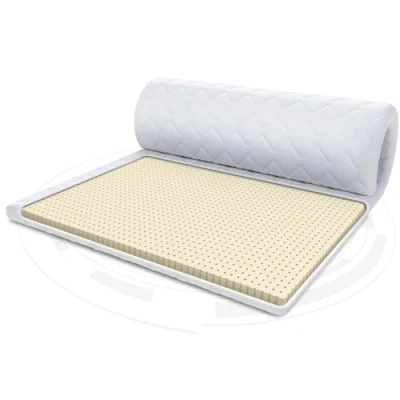 Afbeelding van FDM Matrastopper Latex MAX matras Topper 140x200 cm hardheid H3 hoogte ca. 4 mensen met allergieën Öko Tex White