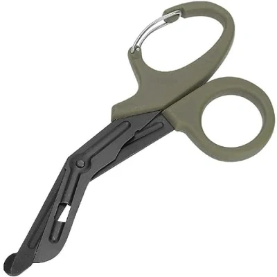 Afbeelding van INSGB Titanium bandage schaar EMT en medische schaar, heimelijk zwart gecoat voor verpleegkundigen, studenten, eerste hulp paramedici perfecte verpleegsterschaar hulp, harde sneden