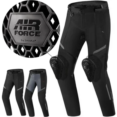 Afbeelding van SHIMA Unisex Rush 2.0 motorcombi, herenbroek/regular/zwart, XL EU