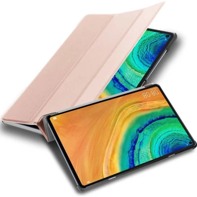 Afbeelding van Cadorabo Tablet Hoesje geschikt voor Huawei MatePad PRO (10.8 Zoll) in PASTEL ROZE GOUD Ultra dun beschermend geval met automatische Wake Up en Stand functie Book Case Cover Etui