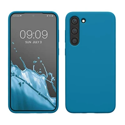 Afbeelding van kwmobile telefoonhoesje geschikt voor Samsung Galaxy S23 Plus Hoesje met siliconen coating Smartphone case in Caribisch blauw