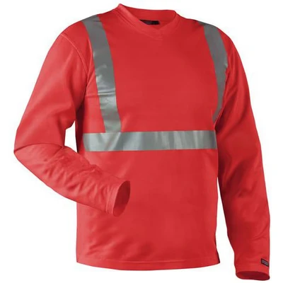 Afbeelding van Blaklader T shirt Lange Mouw Hi vis Blak Lader 3383 ROOD MT S