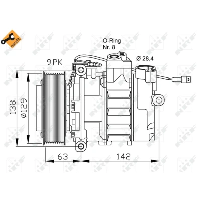 Afbeelding van NRF Airco compressor 32413