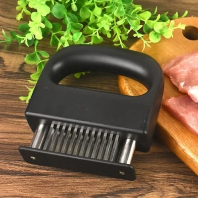 Afbeelding van wenrescry Vleesmalmaker, meattenderizer, vleeshamer met 48 roestvrijstalen messen, steakbestek, afneembare en vaatwasmachinebestendige steaker voor rundvlees, kip varkensvlees