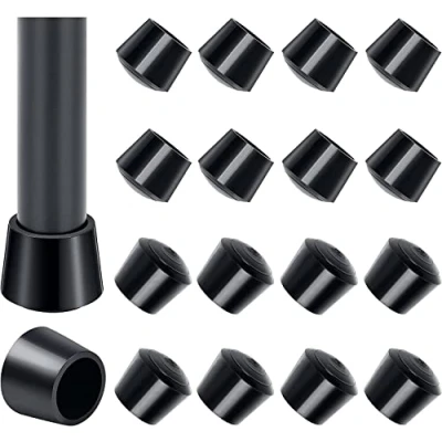 Afbeelding van Sopito 16 stuks stoelopzetstukken, rubber, stoelpunt, 25 mm, binnendiameter zwart