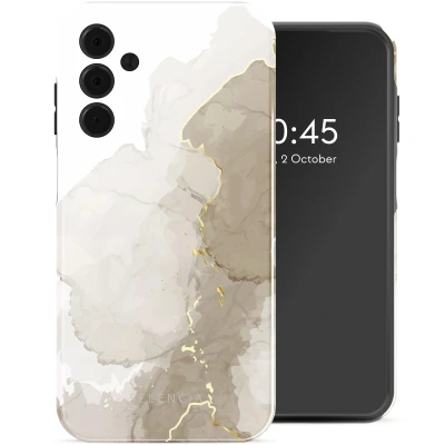 Afbeelding van Samsung Galaxy A15 (5G) Hoesje Kunststof Selencia Hardcase/Backcover Marble Light Brown Telefoonhoesje
