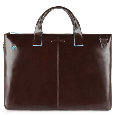 Afbeelding van Piquadro Blue Square Expandable Slim Computer Bag 15.6&quot; mocca Laptoptas