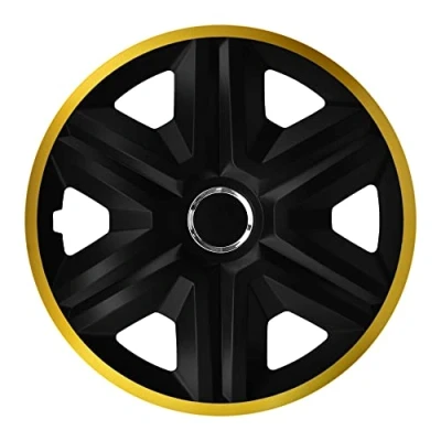 Afbeelding van NRM Wieldoppen 16&quot; Fast Lux Set van 4 stuks Gold / Zwart