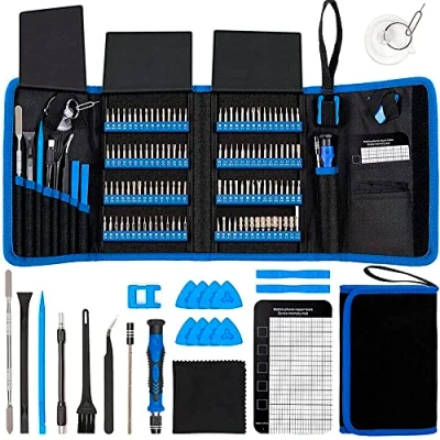 Afbeelding van Pardarsey Schroevendraaierset, 142 delig, elektronische precisieschroevendraaier, met 120 bits, magnetische reparatieset, compatibel iPhone, MacBook, computer, laptop, pc, tablet, PS4, Xbox,