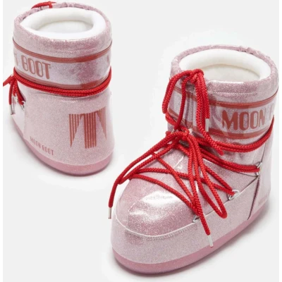 Afbeelding van Moon Boot ICON LOW Glitter Snowboots, Dames, Maat: 36 38, Pink Kunststof