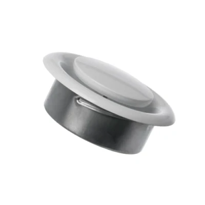 Afbeelding van Ø 125mm Ventilatieventiel Verstelbare Schijfklep Rond Stalen Ventilatierooster, Inlaatdiffusor, Annemostaat Witte