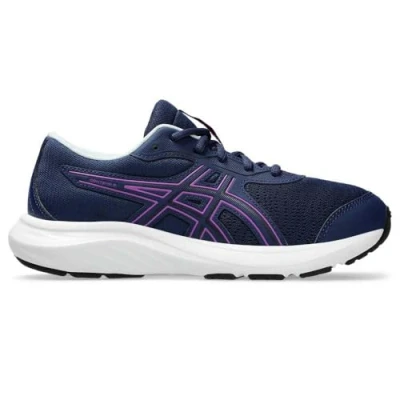 Afbeelding van Asics Gelcontend 9 Unisex Hardloopschoenen neutraal voor kinderen, Maat: 33.5, Blue expanse/bold magenta Textiel/ synthetisch
