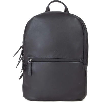 Afbeelding van VALENTINO Leren Vrije tijd Rugzak met laptopvak Thunder Backpack Nero Zwart