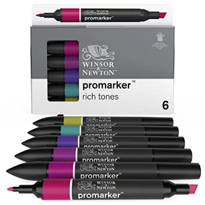 Afbeelding van Winsor &amp; Newton promarker™ Rich tones 6 set
