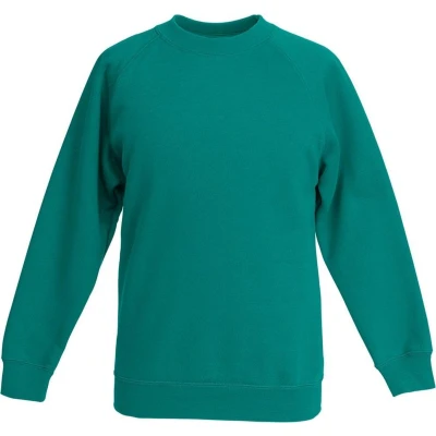 Afbeelding van Fruit Of The Loom Kinderen Unisex Raglan mouwen Sweatshirt (Emerald)