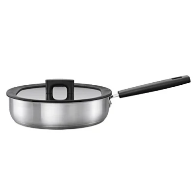 Afbeelding van Fiskars Sauteerpan met deksel, Ø 26 cm, volume: 3,2 l, voor alle kookplaten, roestvrij staal/kunststof, krasbestendig, Hard Face, 1052248