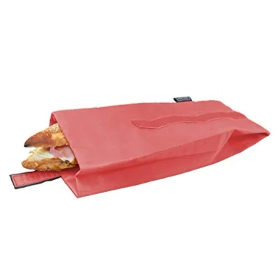 Afbeelding van NERTHUS FIH 732 Herbruikbare sandwichzak, rood, milieuvriendelijk, aanpasbaar, gemakkelijk te reinigen en machinewasbaar, koraal, 10,5 x 30 cm