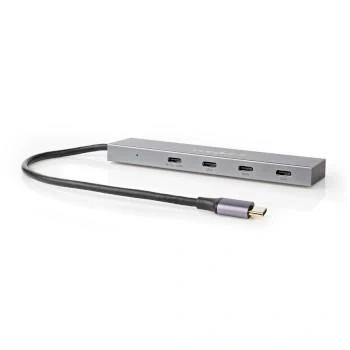 Afbeelding van USB C hub Nedis (USB naar 4 x C, Busgevoed, Power Delivery)