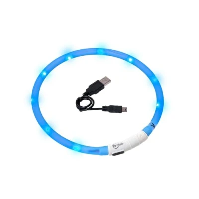 Afbeelding van Karlie Visio Light LED slanghalsband L: 20 70 cm blauw