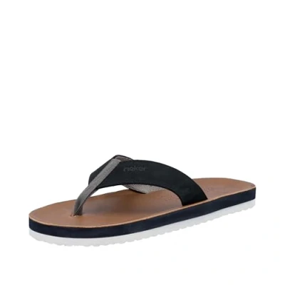 Afbeelding van Rieker Teensandalen, Heren, Maat: 46, Blauw Schoenen