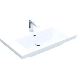 Afbeelding van Villeroy &amp; Boch Subway 3.0 meubelwastafel wit (80 x 47 cm) 1 kraangat,