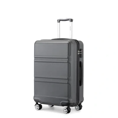 Afbeelding van Kono 20 inch Cabine Koffer Lichtgewicht ABS Handbagage 4 Spinner Wielen Trolley 55x40x22 cm (grijs)