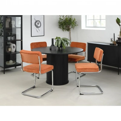 Afbeelding van Nordic Home Kelly eettafel ø120 cm zwart Hout