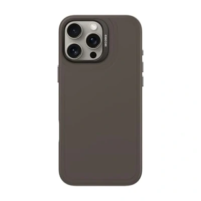 Afbeelding van DECODED Siliconen Stacks Hoesje voor iPhone 16 Pro Max Premium Soft Touch Materiaal Antibacteriële Coating Geschikt MagSafe Phantom Zwart