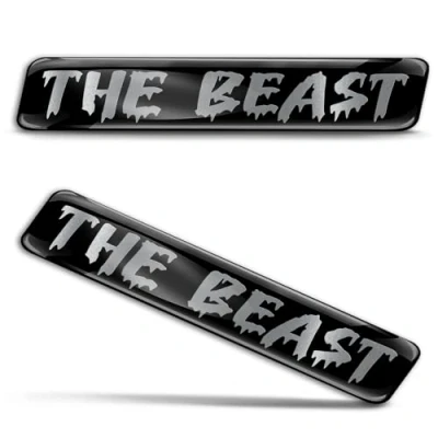 Afbeelding van Biomar Labs 2 x 3D gel siliconen stickers autosticker auto motorfiets fiets laptop PC tablet beast KS 79