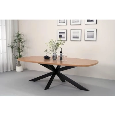 Afbeelding van Eettafel Leco deens ovaal 240cm eiken melamine