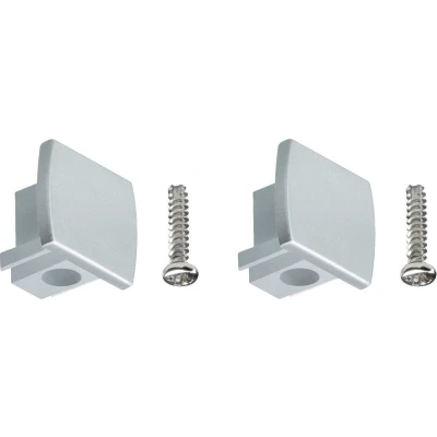 Afbeelding van Paulmann 95496 230V railsysteemcomponenten Eindstuk Set van 2 stuks Chroom (mat)