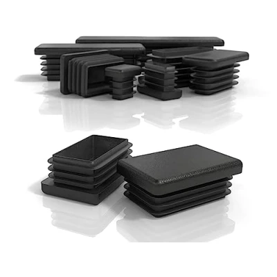 Afbeelding van PD® Lamellenpluggen 40x30 mm voor vierkante buis Eindkappen van PE kunststof Afdekpluggen stalen buis, roestvaststalen aluminium &amp; profiel Rechthoekige pluggen 4 st