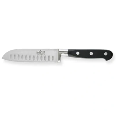 Afbeelding van RICHARDSON SHEFFIELD R07000P443161 V Sabatier Finest Grade roestvrij staal Santoku mes, zwart, 17,5 cm