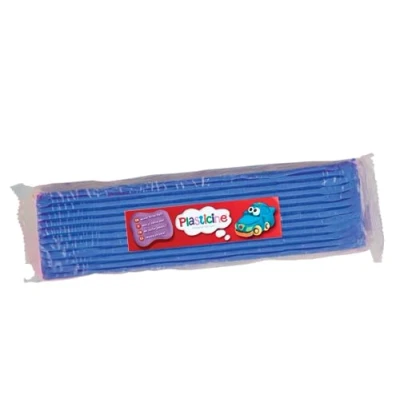 Afbeelding van Plasticine One Colour Slab 400g Blauw #05, modelleerstof voor kinderen, gemakkelijk te vormen en vormen, sculpturen, modellen stop motion animaties