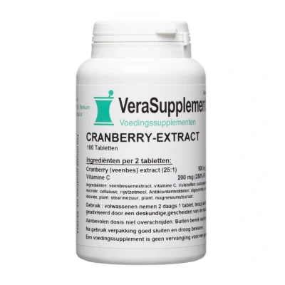 Afbeelding van VeraSupplements Cranberry Extract Tabletten 100TB